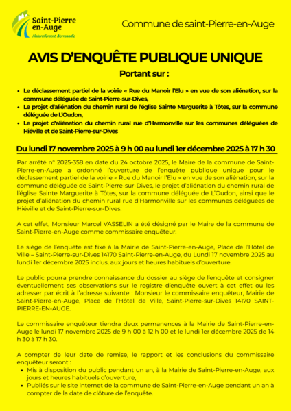 Avis d'enquête publique (1)